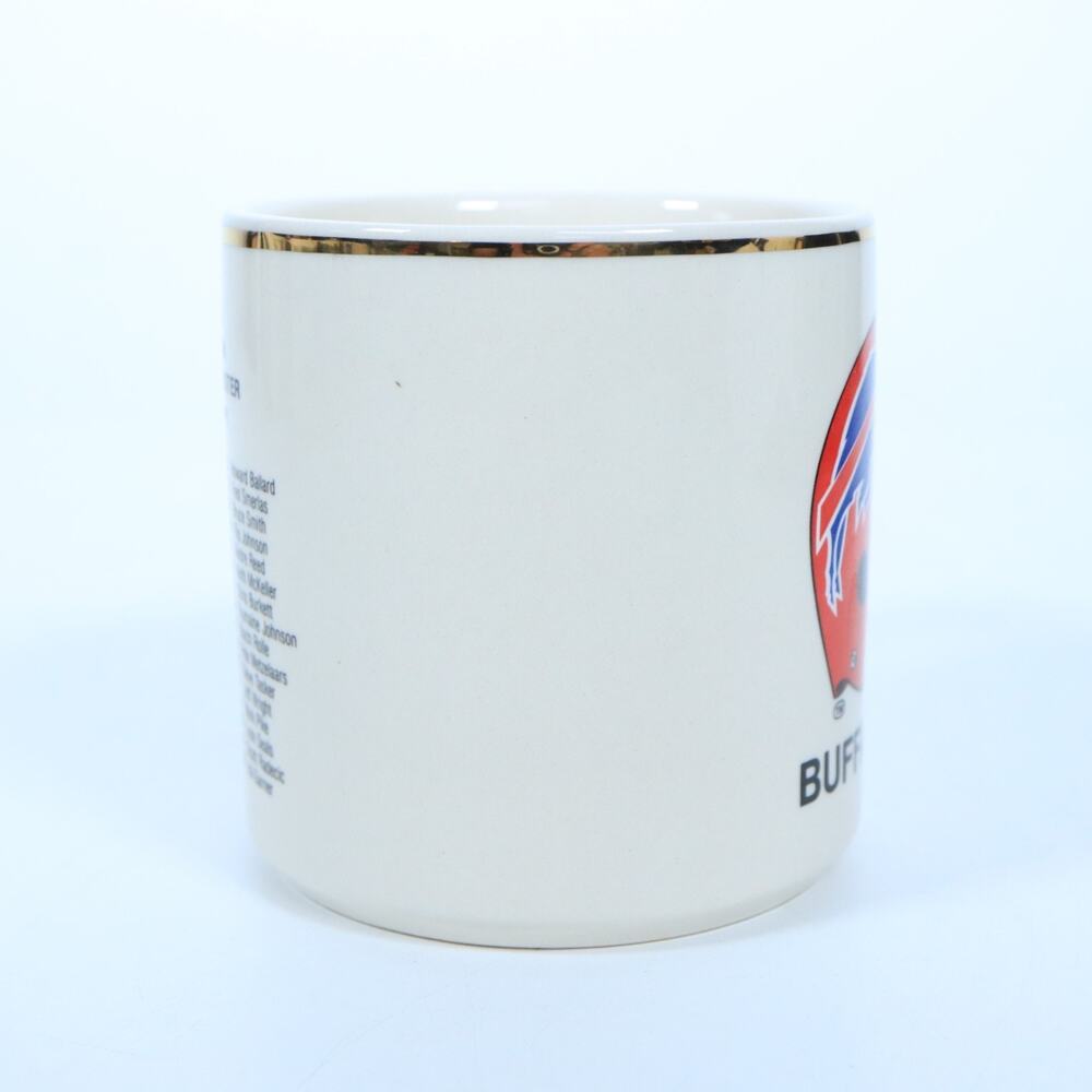 Vintage 1988 Buffalo Bills AFC Championship Player Mug Coffee Mug Gold Rimmed - Picture 2 of 6